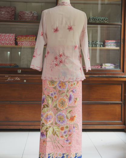 JavaPitu - Kebaya Orchid Premium sage - Handmade Embroidery