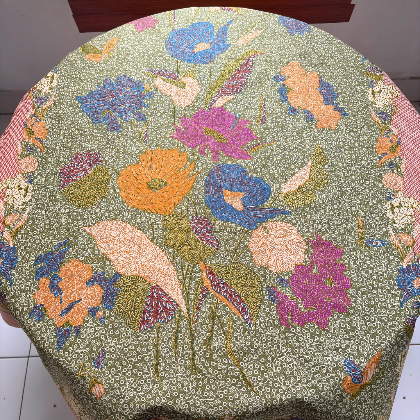Kain Batik Halus - Bunga Magnolia - MintBlush