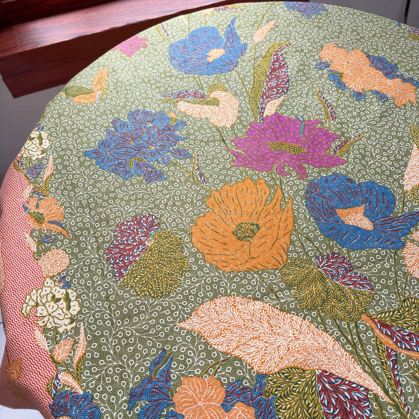 Kain Batik Halus - Bunga Magnolia - MintBlush