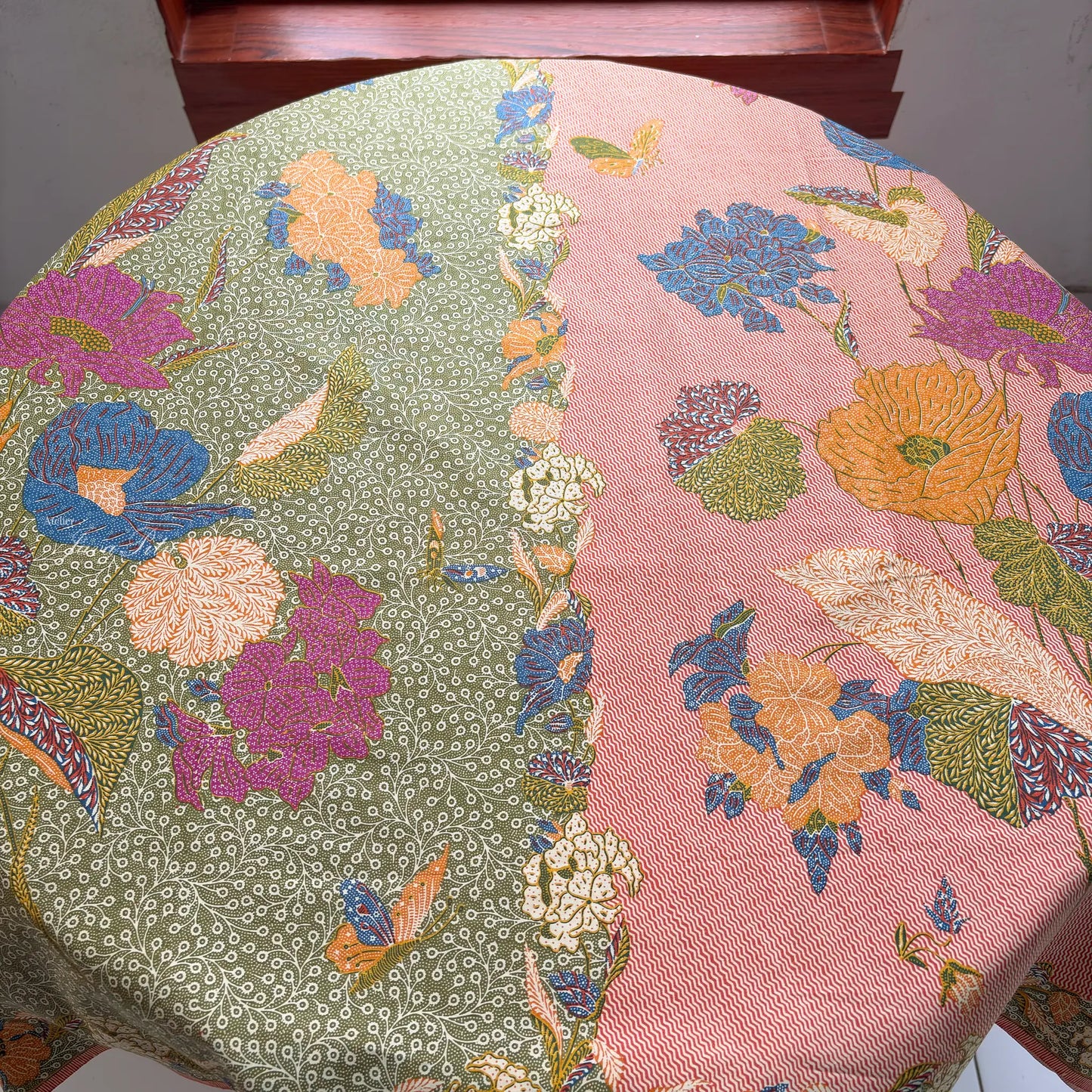 Kain Batik Halus - Bunga Magnolia - MintBlush