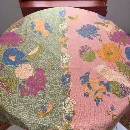 Kain Batik Halus - Bunga Magnolia - MintBlush
