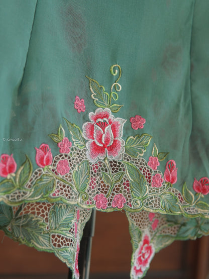 Kebaya Tosca Bunga - Handmade Bordir - JavaPitu