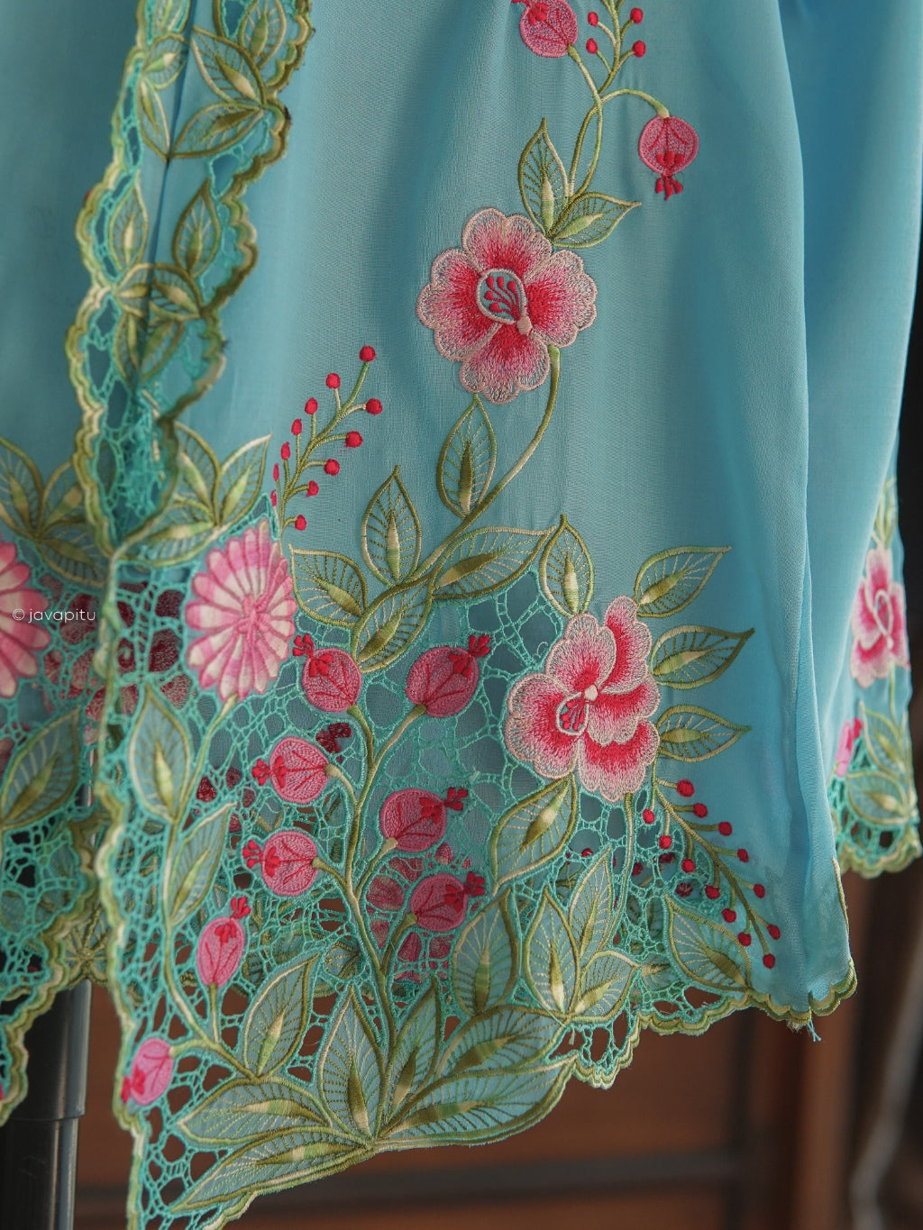 Kebaya SkyBlue Kerancang - Handmade Bordir - JavaPitu