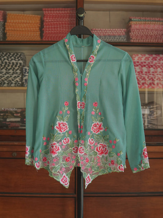 Kebaya Tosca Bunga - Handmade Bordir - JavaPitu