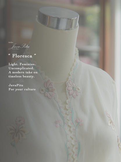 JavaPitu - Kebaya Peranakan Floresca Cheongsam - Handmade Embroidery - 6422