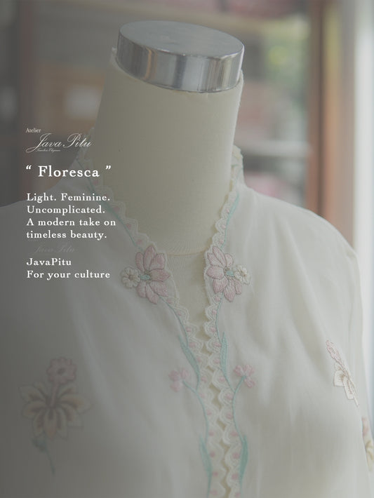 JavaPitu - Kebaya Peranakan Floresca Cheongsam - Handmade Embroidery - 6422