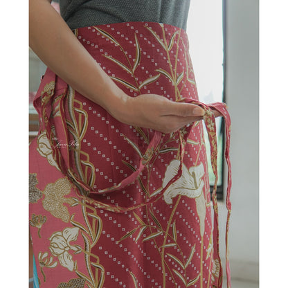 JavaPitu - Kain Batik Halus Arum Lily - Kain Lilit - Rok Lilit - 6404 - Pink