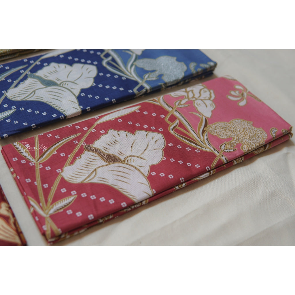 JavaPitu - Kain Batik Halus Arum Lily - Kain Lilit - Rok Lilit - 6404 - Pink