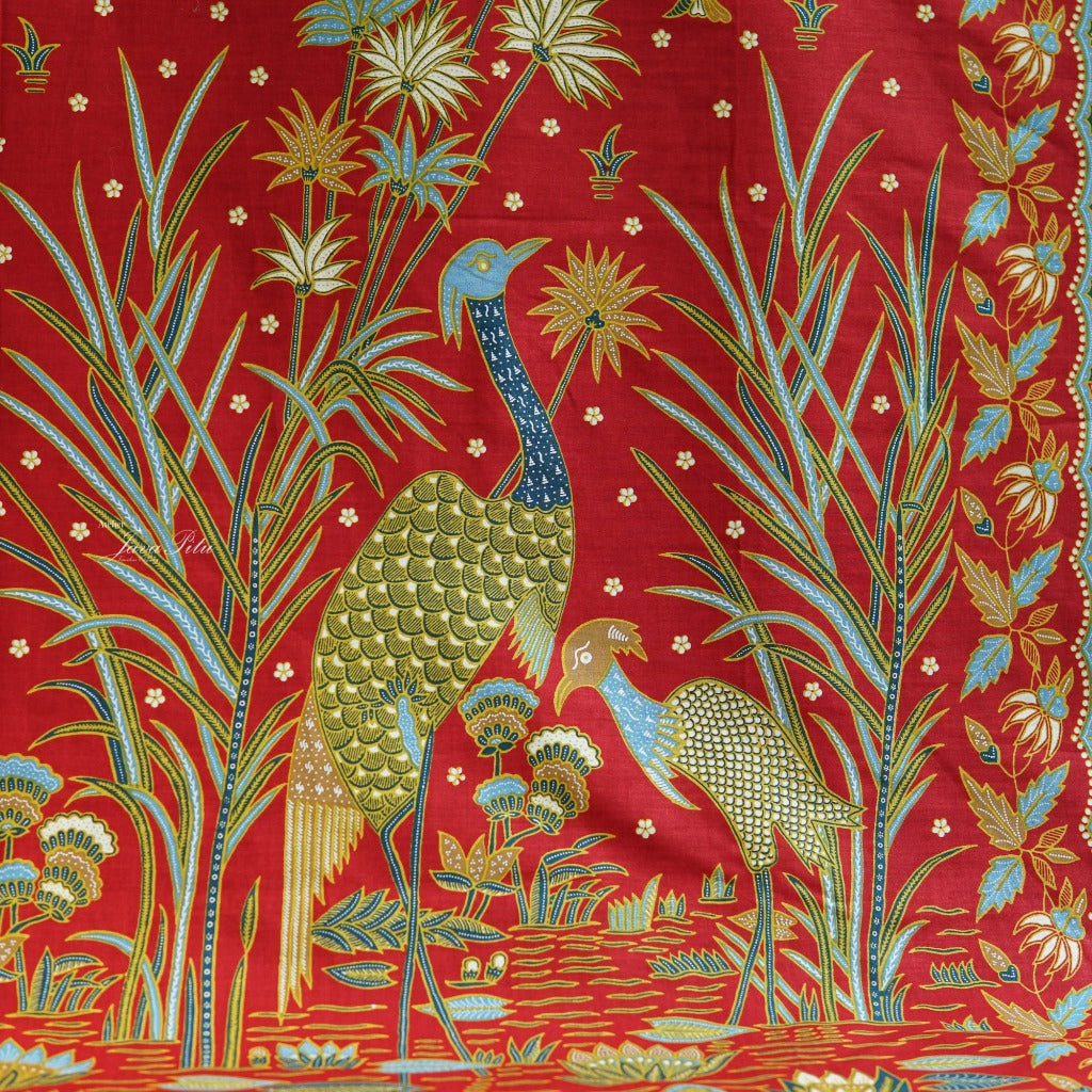 JavaPitu - Kain Batik Halus - L. Metzelaar - Pekalongan - Merah Biru - 6351