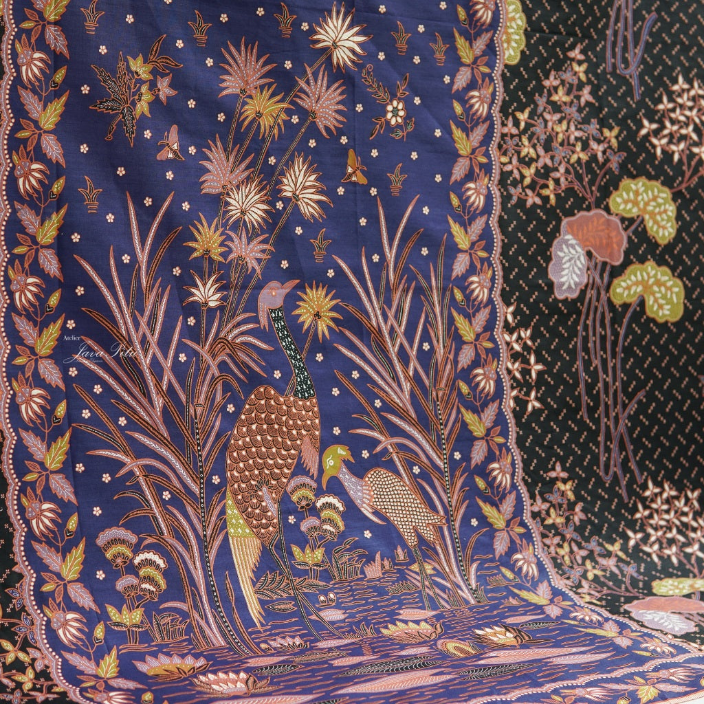 JavaPitu - Kain Batik Halus - L. Metzelaar - Pekalongan - BiruHitam - 6351