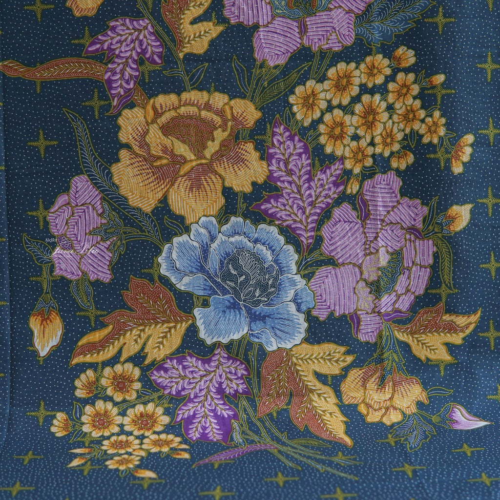 JavaPitu - Kain Batik Halus - DjawaBaru - Magnolia Hijau Biru - 6431 Kain Lilit - Sarung Lilit