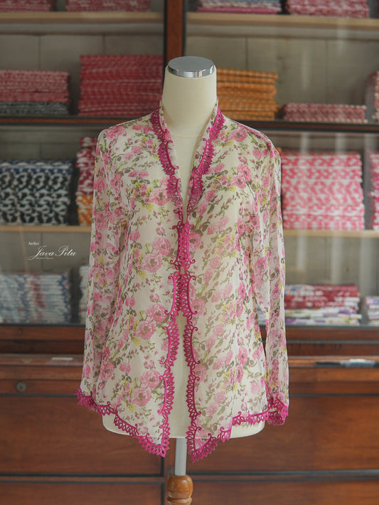 JavaPitu - Kebaya Peranakan Outer Magenta - 6410