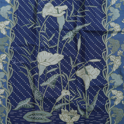 JavaPitu - Kain Batik Halus Arum Lily - Kain Lilit - Rok Lilit - 6404 - Biru