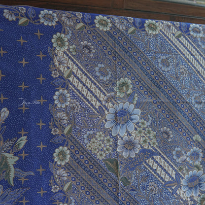 JavaPitu - Kain Batik Halus - DjawaBaru - Magnolia Biru - 6431 - Kain Lilit - Sarung Lilit