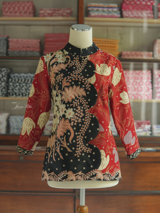 JavaPitu - Blouse Lace Van Java - Noctarubi - 6421