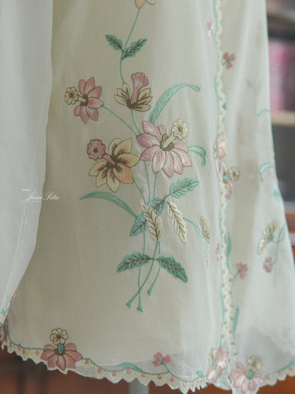 JavaPitu - Kebaya Peranakan Floresca Cheongsam - Handmade Embroidery - 6422