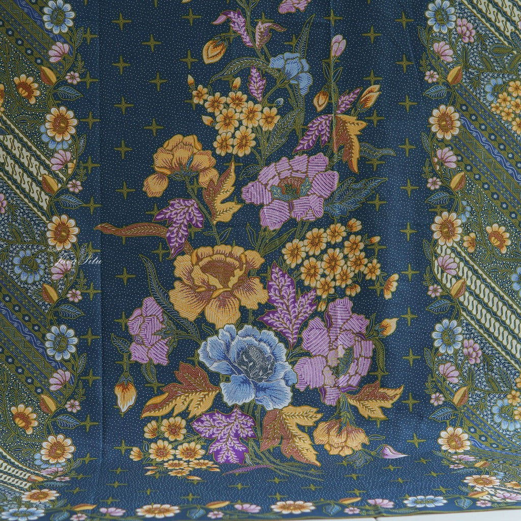 JavaPitu - Kain Batik Halus - DjawaBaru - Magnolia Hijau Biru - 6431 Kain Lilit - Sarung Lilit