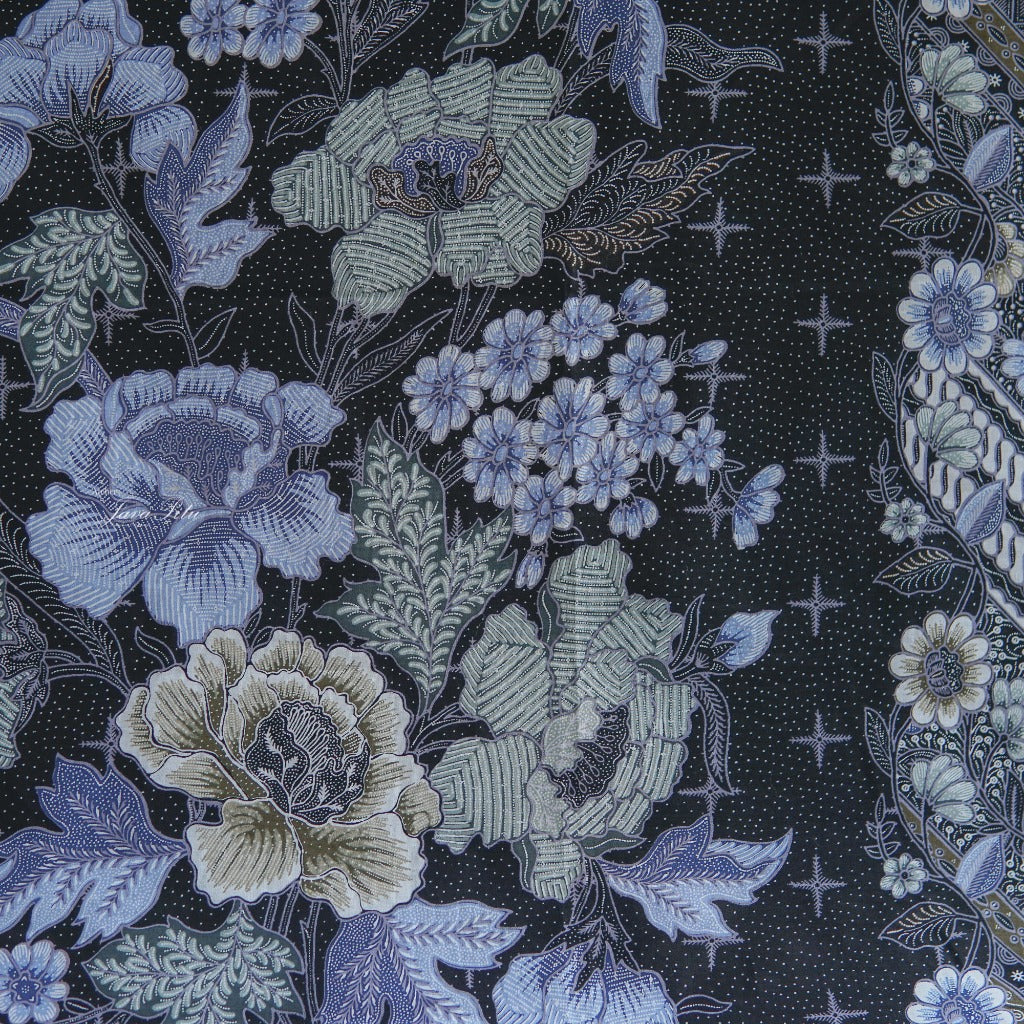 JavaPitu - Kain Batik Halus - DjawaBaru - Magnolia Hitam - 6431 Kain Lilit - Sarung Lilit