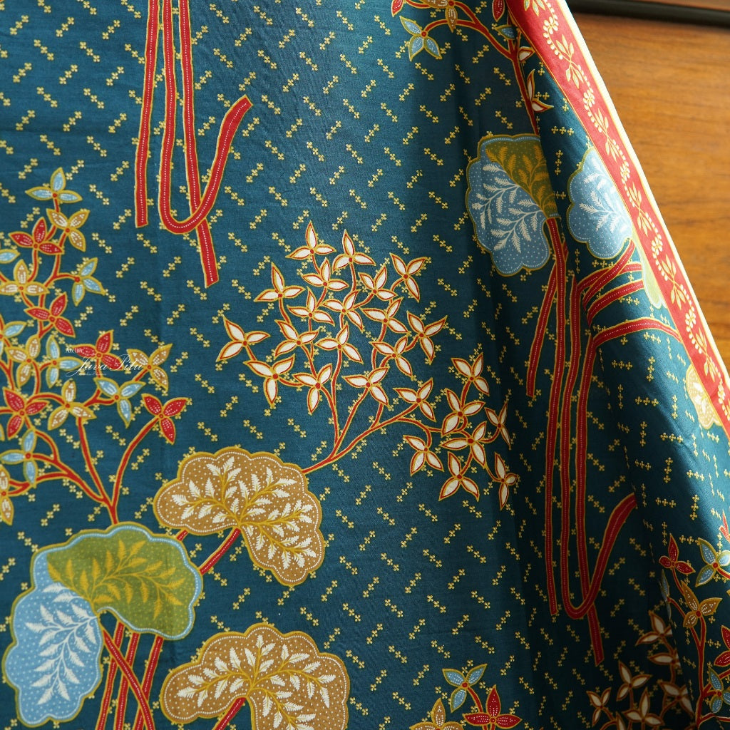 JavaPitu - Kain Batik Halus - L. Metzelaar - Pekalongan - Merah Biru - 6351