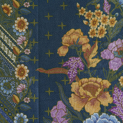 JavaPitu - Kain Batik Halus - DjawaBaru - Magnolia Hijau Biru - 6431 Kain Lilit - Sarung Lilit