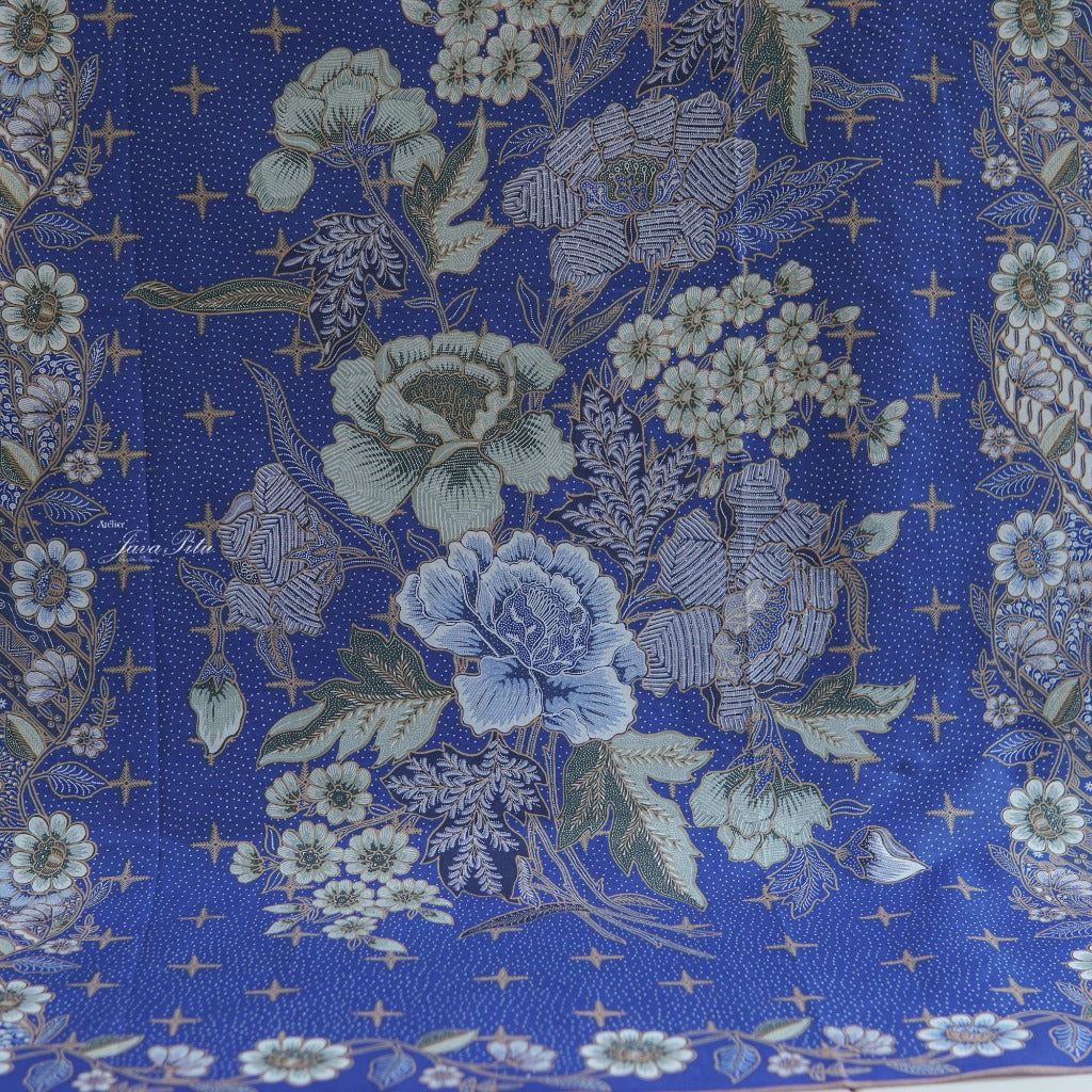 JavaPitu - Kain Batik Halus - DjawaBaru - Magnolia Biru - 6431 - Kain Lilit - Sarung Lilit