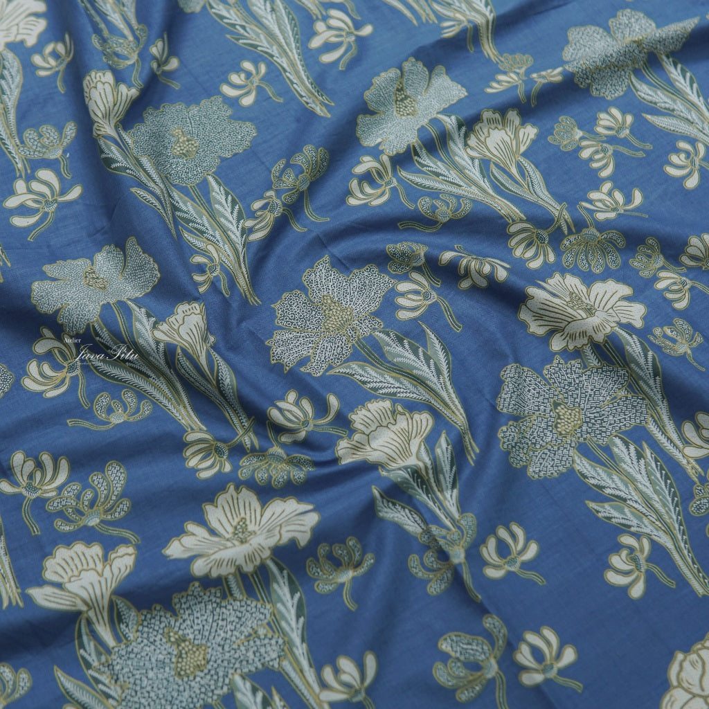 JavaPitu - Kain Batik Halus Arum Lily - Kain Lilit - Rok Lilit - 6404 - Biru
