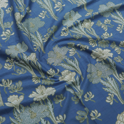 JavaPitu - Kain Batik Halus Arum Lily - Kain Lilit - Rok Lilit - 6404 - Biru