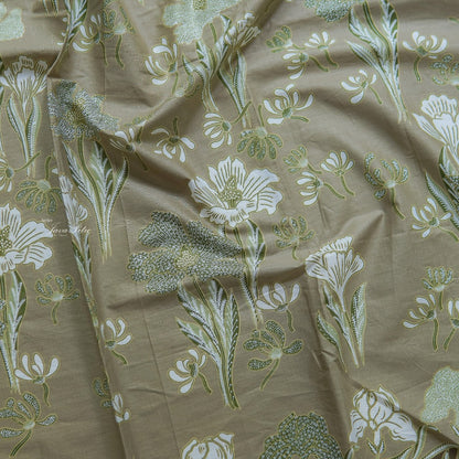 JavaPitu - Kain Batik Halus Arum Lily - Kain Lilit - Rok Lilit - 6404 - Hijau Coklat