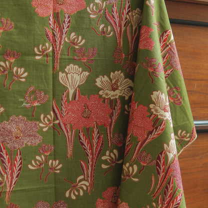 JavaPitu - Kain Batik Halus Arum Lily - Kain Lilit - Rok Lilit - 6404 -  Warm Olive