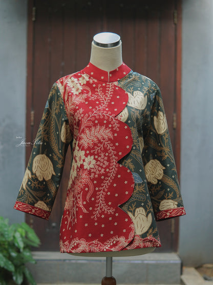 JavaPitu - Blouse Lace Van Java - Floravera - 6409
