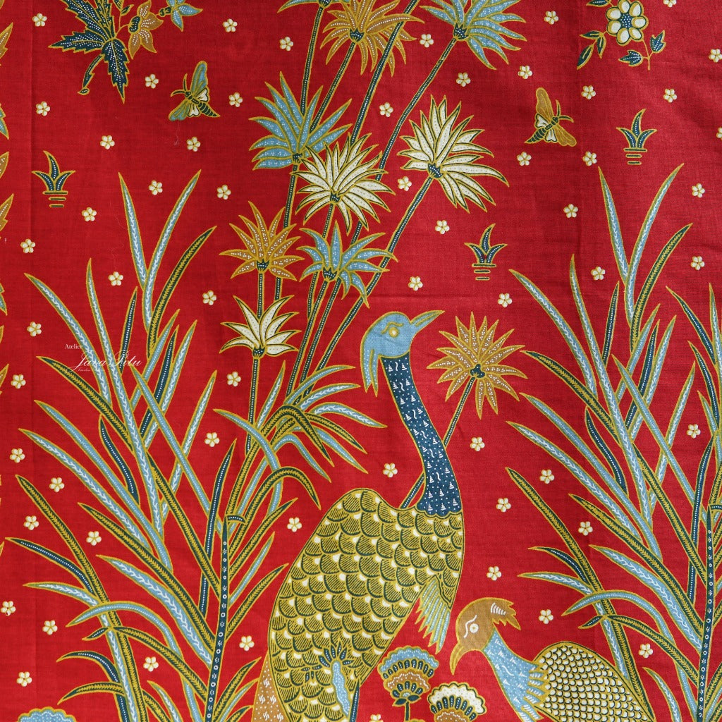 JavaPitu - Kain Batik Halus - L. Metzelaar - Pekalongan - Merah Biru - 6351