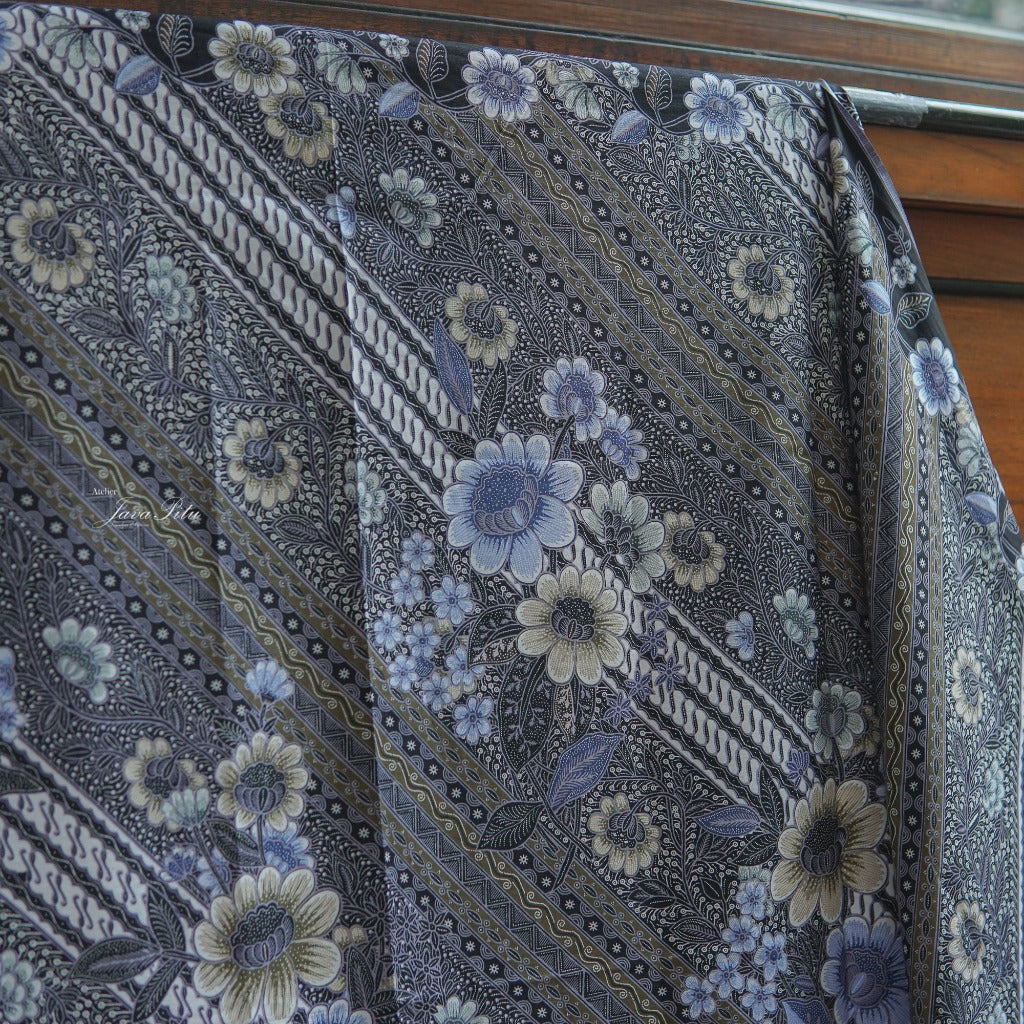 JavaPitu - Kain Batik Halus - DjawaBaru - Magnolia Hitam - 6431 Kain Lilit - Sarung Lilit