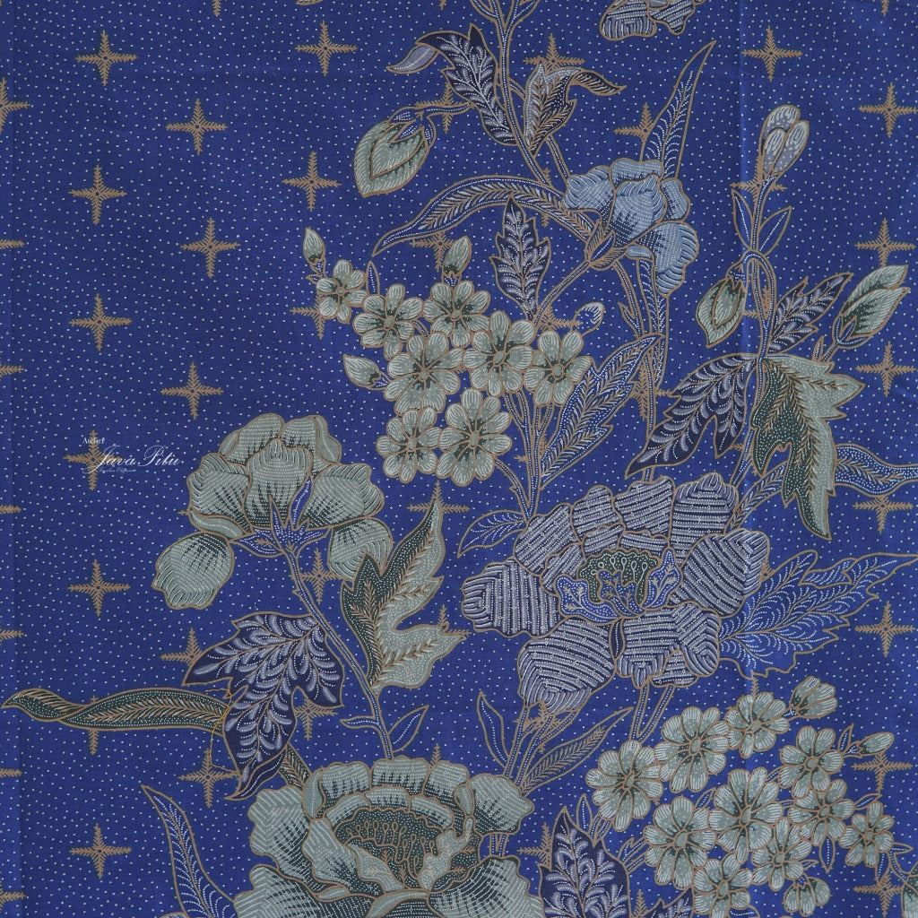 JavaPitu - Kain Batik Halus - DjawaBaru - Magnolia Biru - 6431 - Kain Lilit - Sarung Lilit