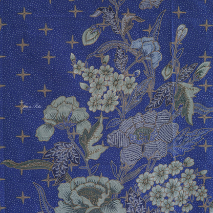 JavaPitu - Kain Batik Halus - DjawaBaru - Magnolia Biru - 6431 - Kain Lilit - Sarung Lilit