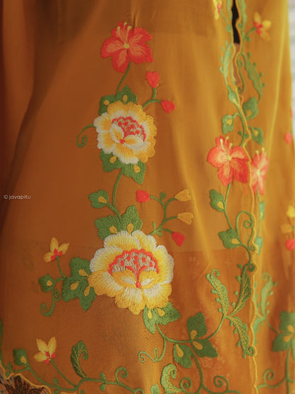 Kebaya Golden Vine - By Javapitu - Handmade Embroidery