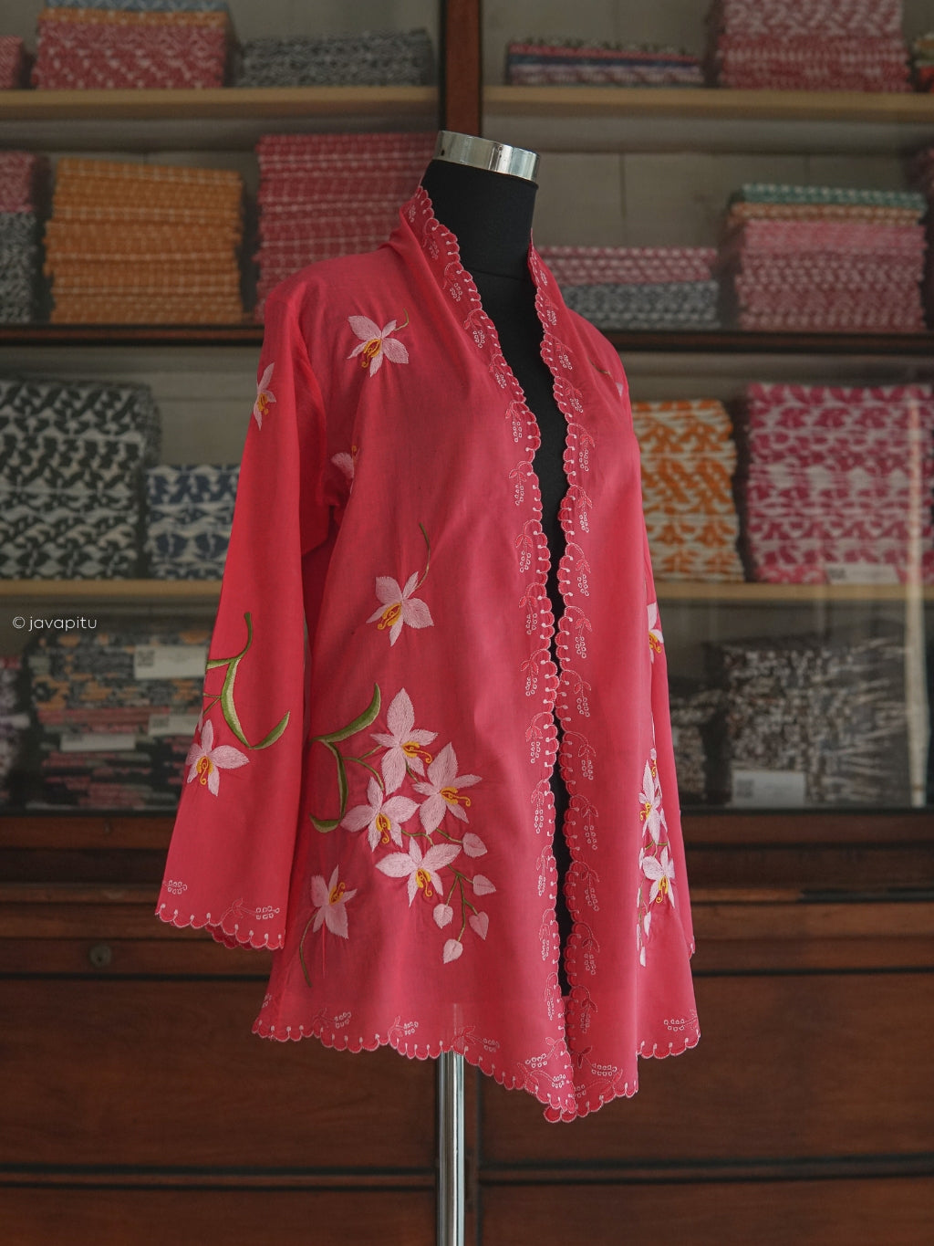 Kebaya JavaPitu - OrchidFlower - Handmade Embroidery