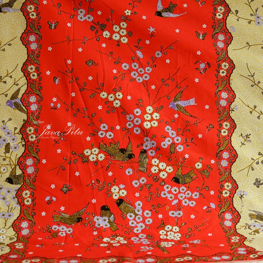 Batik Textile - J.Jans - ApricotCream