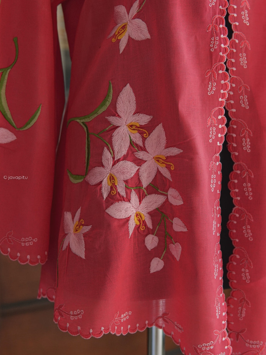 Kebaya JavaPitu - OrchidFlower - Handmade Embroidery