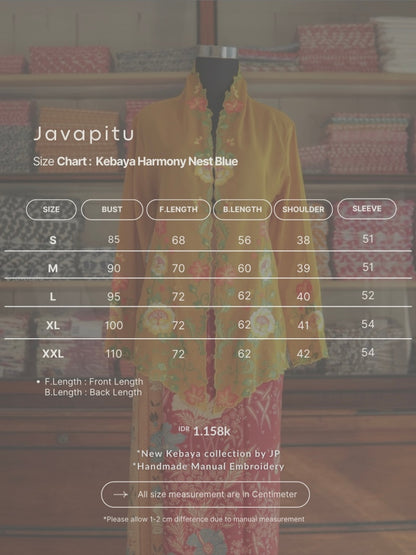 Kebaya Golden Vine - By Javapitu - Handmade Embroidery