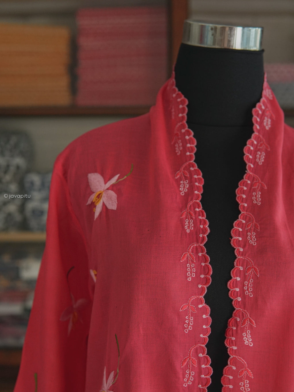 Kebaya JavaPitu - OrchidFlower - Handmade Embroidery