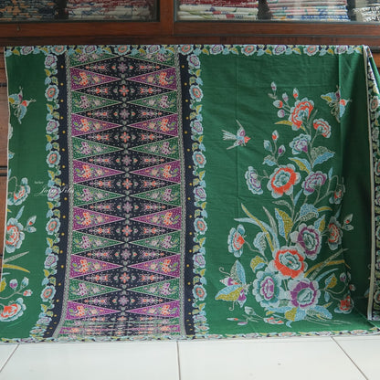 Kain Batik - Tumpal Hokokai Hijau - Pekalongan - JavaPitu