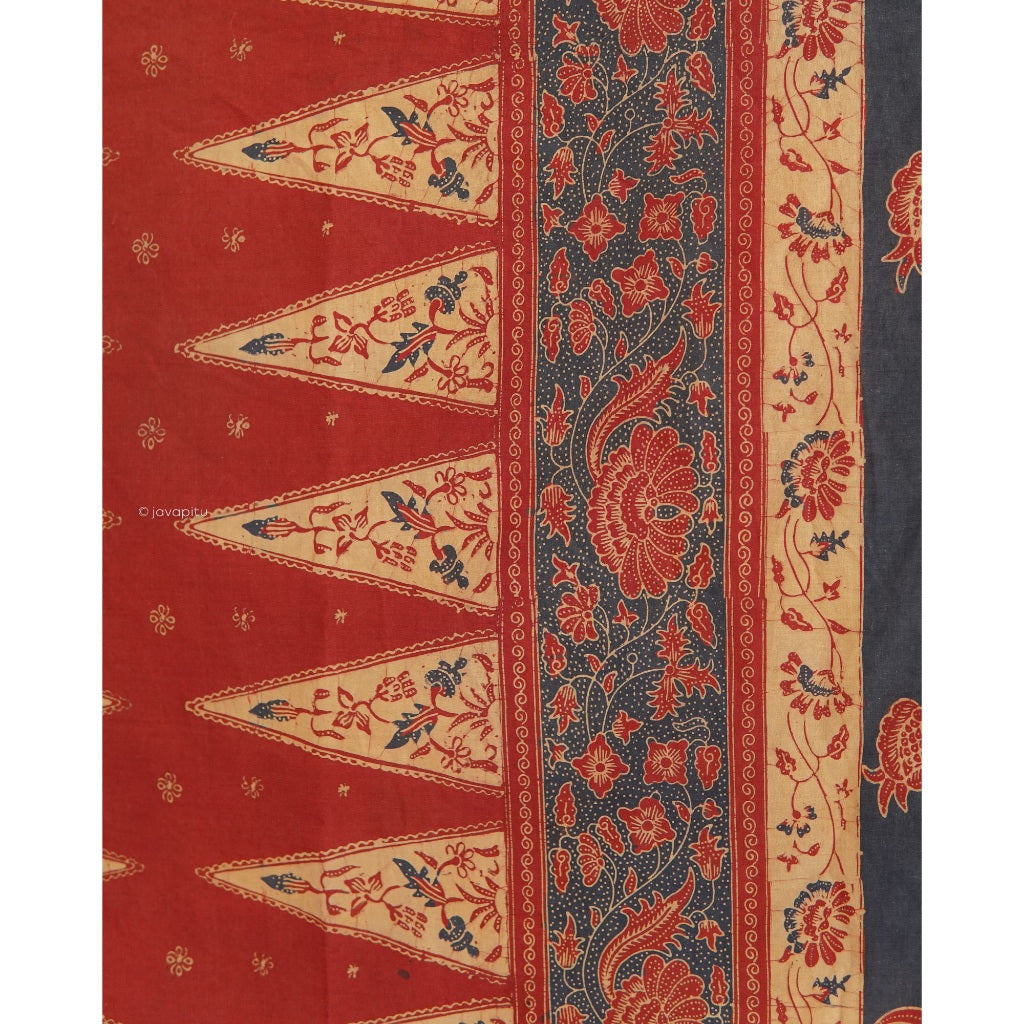 Batik Kuno Burung Merak Biru. Ca.1960