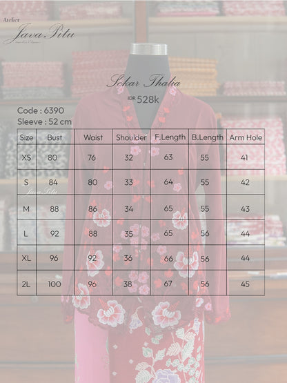 JavaPitu - Kebaya Peranakan - Sekar Tahlia - Handmade Embroidery - 6390