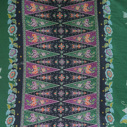 Kain Batik - Tumpal Hokokai Hijau - Pekalongan - JavaPitu