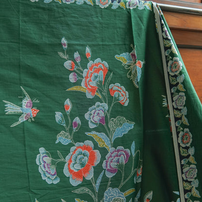 Kain Batik - Tumpal Hokokai Hijau - Pekalongan - JavaPitu