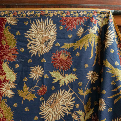JavaPitu - Kain Batik-Sidoarjo - SeruniBlossom - WineCrimson - Repro Textile