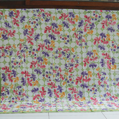 JavaPitu - Kain Batik Cap Rayon Paris Handmade - Bunga Anggrek - SpringMosaic