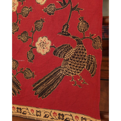 Batik Kuno Burung Merak Merah. Ca.1960