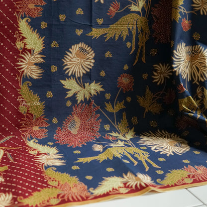JavaPitu - Kain Batik-Sidoarjo - SeruniBlossom - WineCrimson - Repro Textile