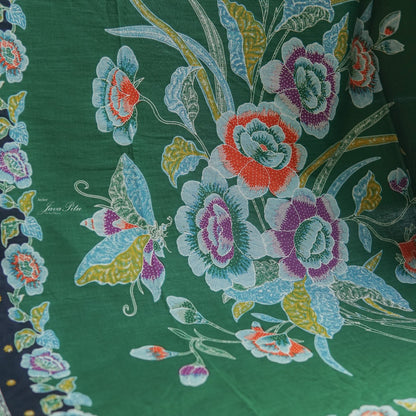 Kain Batik - Tumpal Hokokai Hijau - Pekalongan - JavaPitu